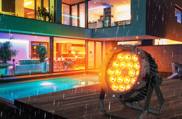Waterproof PAR Lights on Rain-soaked Stage