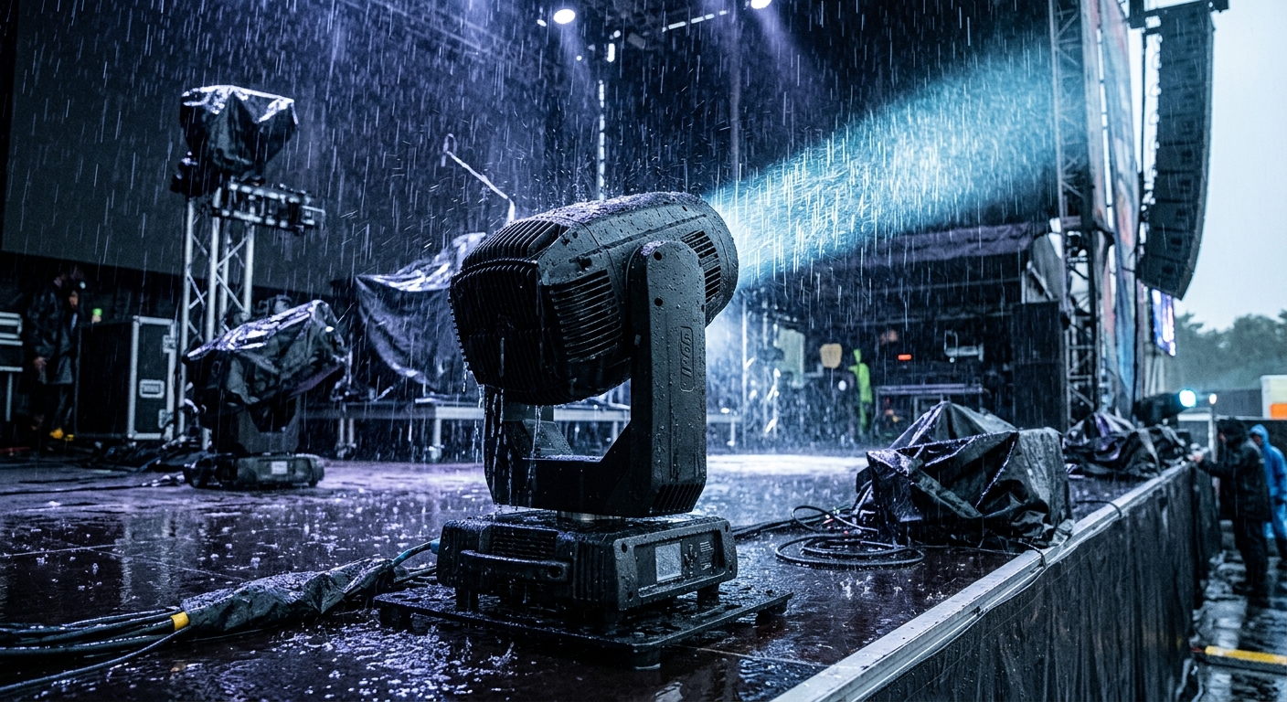 IP65 Moving Head Light in Rain